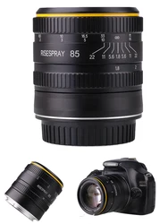 NEW RISESPRAY Large Aperture Full Frame 85MM F1.8 Metal Manual Camera Lens For NIKON-F/Z Nikon Lens Mount Camera Lense