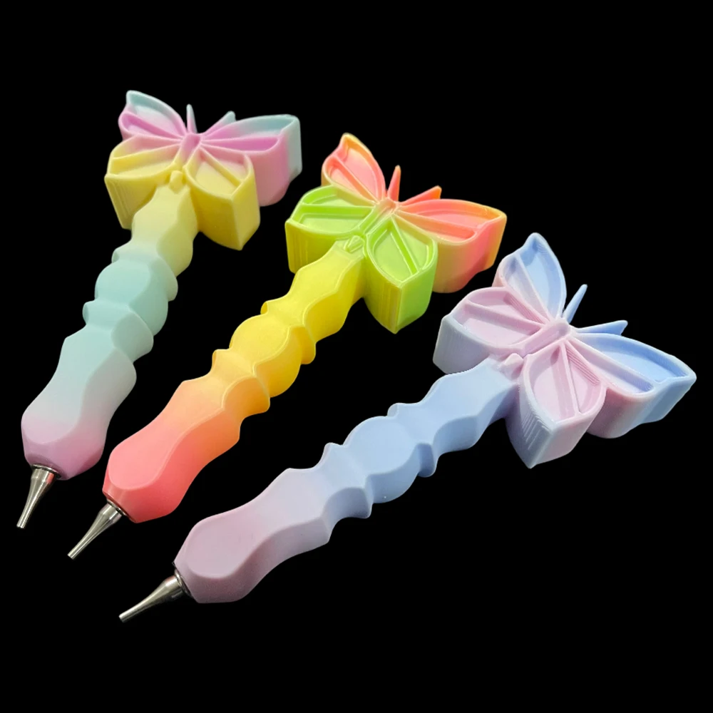 HOMFUN 3D Print Butterfly Diamond Painting Pen, Embroidery Dot Drill Pen Tool，Multifunctional Metal Tips Accessories - view 3