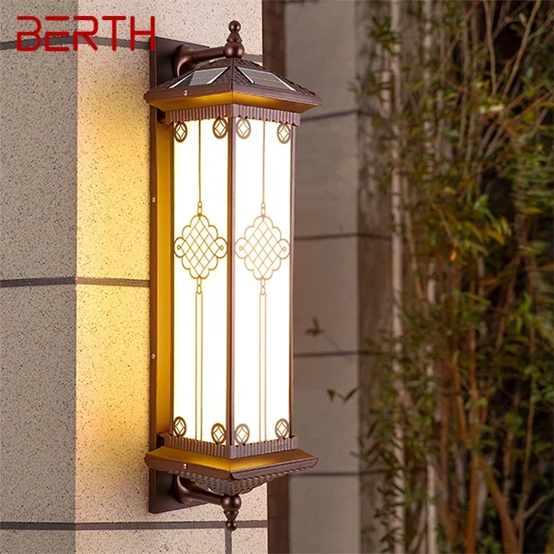 

BERTH Contemporary Solar Outdoor Wall Lamps Simplicity Waterproof Creative Balcony Hallway Courtyard Villa Gate Hotel