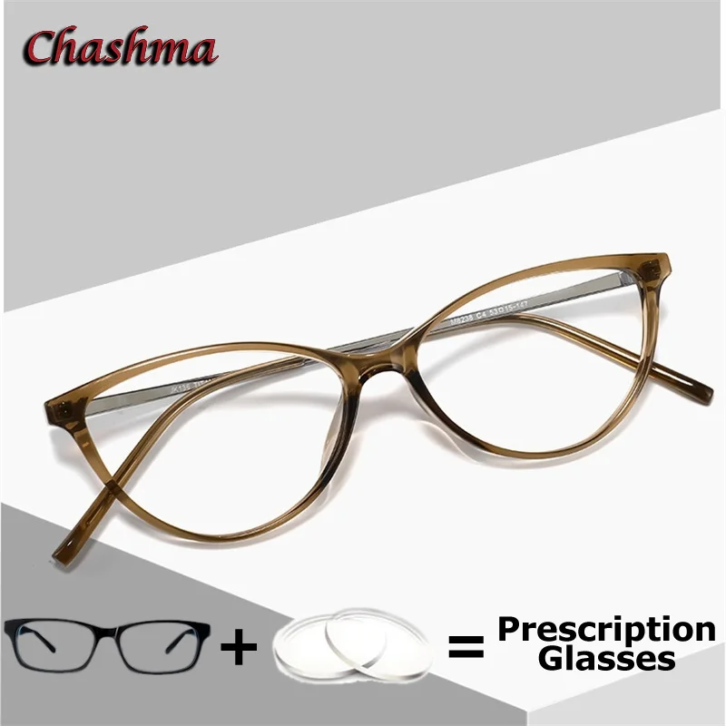 Women Prescription Lenses Optical Myopia Glasses Cat Eye TR90 Light Computer Working Progressive Eyewear Reading Glasses