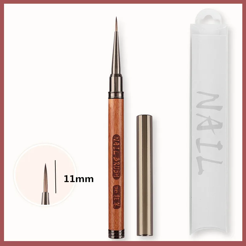 6/9/11/12mm Round Handle Nail Art Liner Brushes Gel Nail Brush Gel Nail Polish Painting Brush Drawing