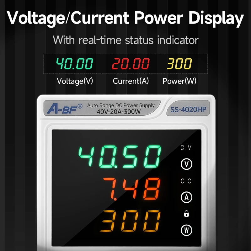 A-BF Constant Power Supply 300W Laboratory Adjustable 40V 80V 160V 5A 10A 20V Power Bench Source Auto Range DC Voltage Regulator