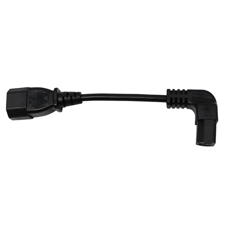 6 szt. 18Cm i 320 90 stopni C13 3 Pin żeński do C14 3 Pin męski przedłużacz zasilania PDU do komputera LED HDTV