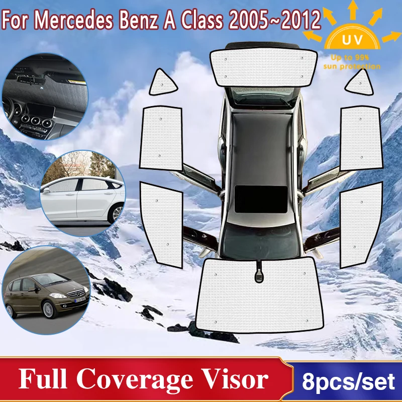 

For Mercedes Benz A Class W169 2005~2012 Car Windshield Sunshades Window Anti-UV Sun UV Protection Parasol Visor Car Accessories