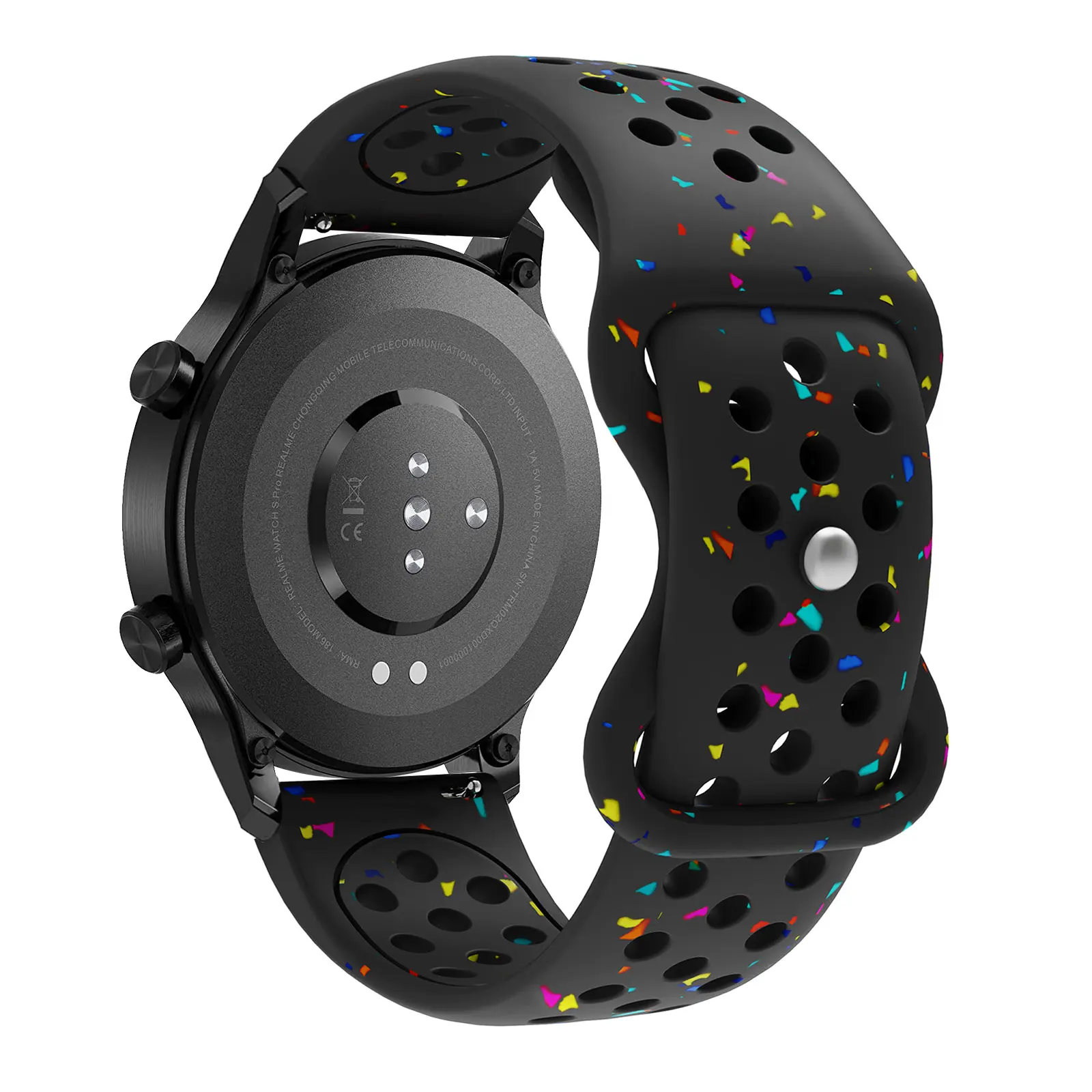 

Silicone Bands for Realme Watch S/Watch S Pro Band, Colorful Elastic Silicone Sports Strap