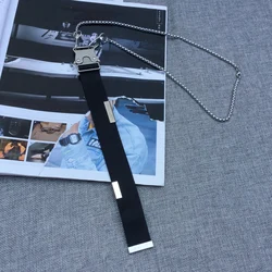 Original design metal hip hop punk style tie trendy ties bolo tie for men and women personality unisex neck tie