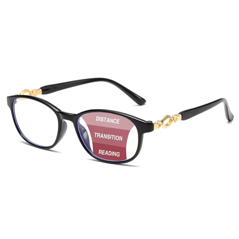 (3-in-1-Funktion) Multifokale Lesebrille, einfach weit und nah aussehen, ultraleichter PC-Rahmen, Presbyopie-Brille für Damen – Detail 4