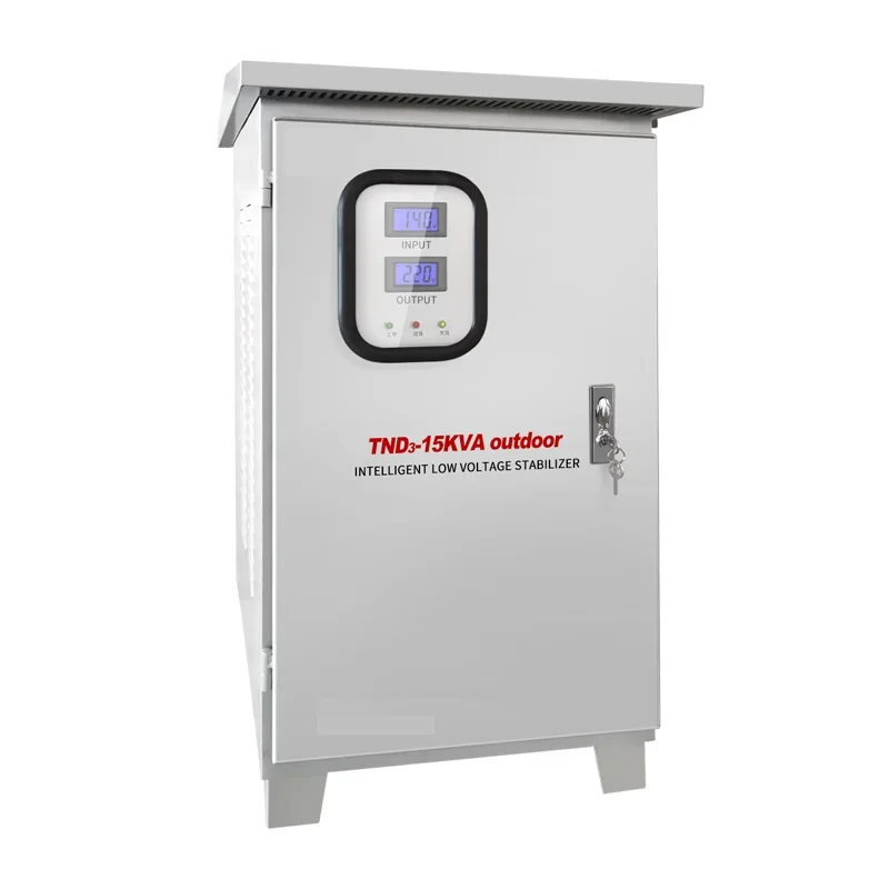 TND 15KVA Customized Single Phase Voltage Stabilizer Outdoor Waterproof LCD AC Servo 240V Voltage Regulator Stabilizer