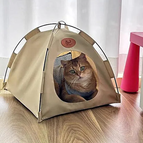 Summer Pet Nest, Detachable Washable Foldable Outdoor Tent-style Cat And Dog House, Equipped With A Cooling Mat