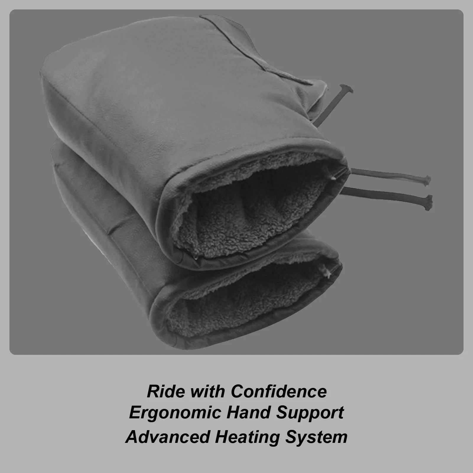 Heated Handlebar Muffs Thermal Electric Windproof Heated ATV Handlebar Warm Muffs For Men Riders Commuting Riding Touring Travel