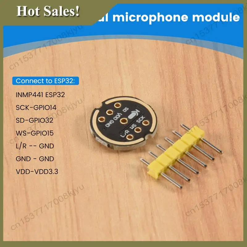 

-A23G 5Pcs INMP441 Omnidirectional Microphone Module MEMS High Precision Low Power I2S Interface Support ESP32