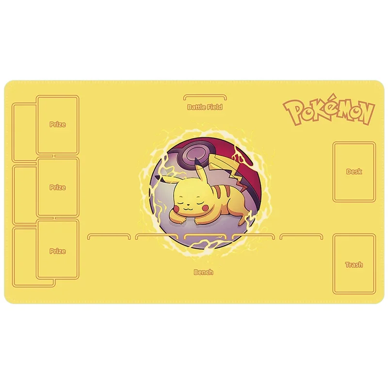 Anime Pokemon GAME PTCG Dedicated Card Playmat Battle Against Pikachu Charmander Bulbasaur Squirtle Collection Toys 60*35*0.2cm