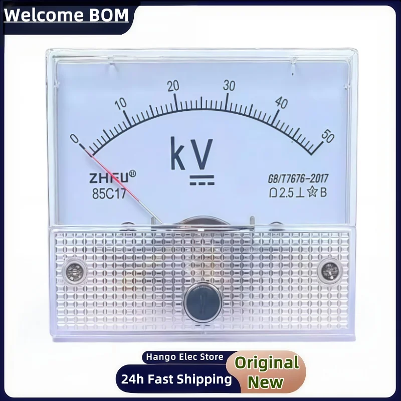 85C1-100KV pointer-type high-voltage direct current voltmeter, 5kV, 10kV, 20kV, 30kV, 50kV mechanical voltmeter heads