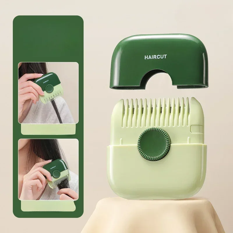 2 in 1 Children Hair Cut Comb Hairdressing Comb Bangs and Broken Hair Trimmer Small Manual Portable Hair Clipper Styling Tools