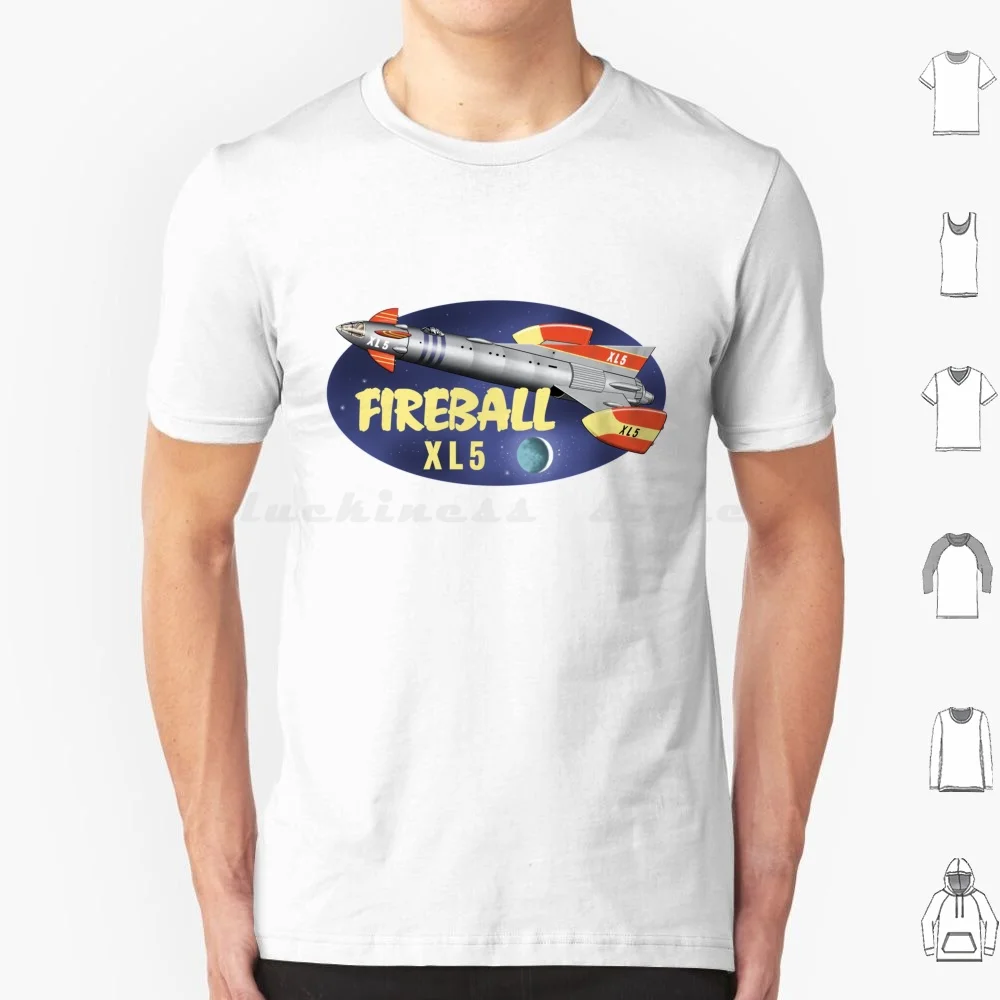 Fireball Xl5 T Shirt 6xl Cotton Cool Tee Gerryanderson Syviaanderson Supercar Fireball Xl5 Derek Meddings Retro 1960s Puppet