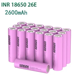 PURFIELD Original 2600mAh 18650 Battery INR18650 26E 3.7V Lithium High Current 30A Power Batteries for Screwdriver Tool