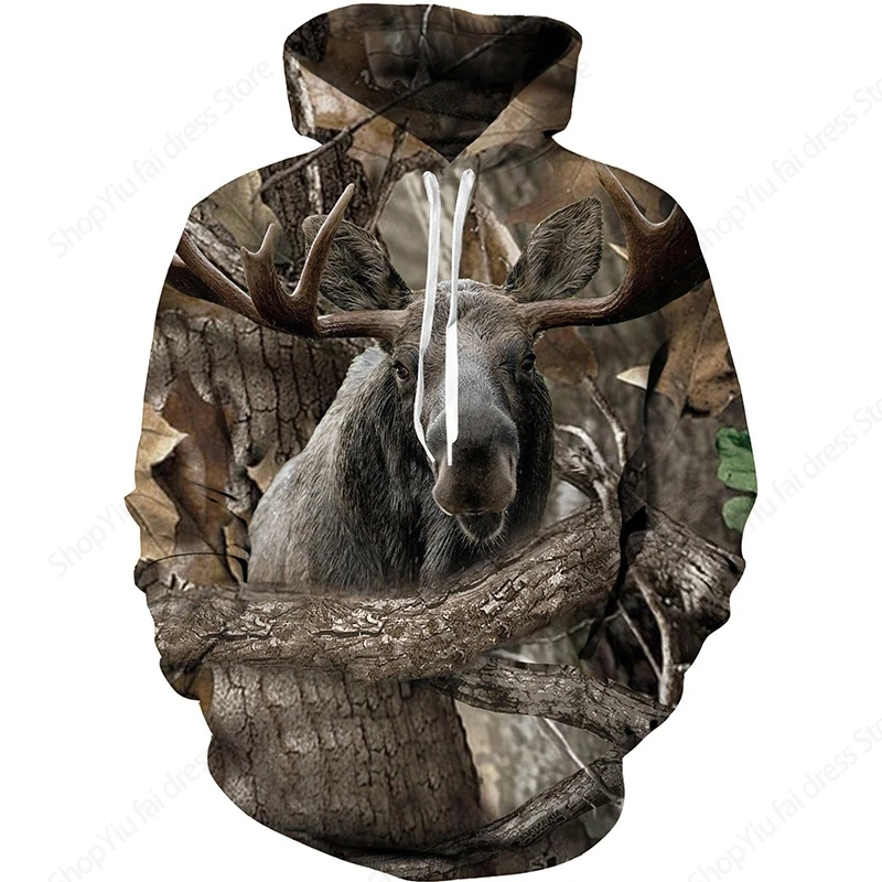 Hunting Animal 3d Print Hoodie Men Women Fashion Outdoor Hoodies Camouflage Sweatshirt Boy Coats Women Sweat Wild Deer Tracksuit