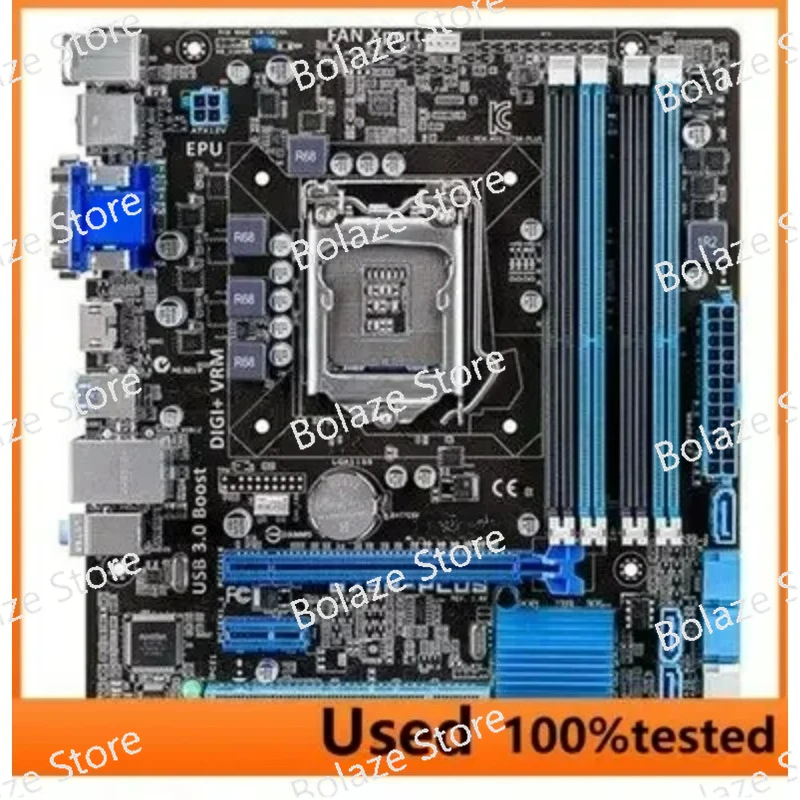 B75M-PLUS Desktop Motherboard Intel B75 Socket LGA 1155 i3 i5 i7 DDR3 32G SATA3 USB3.0  Used