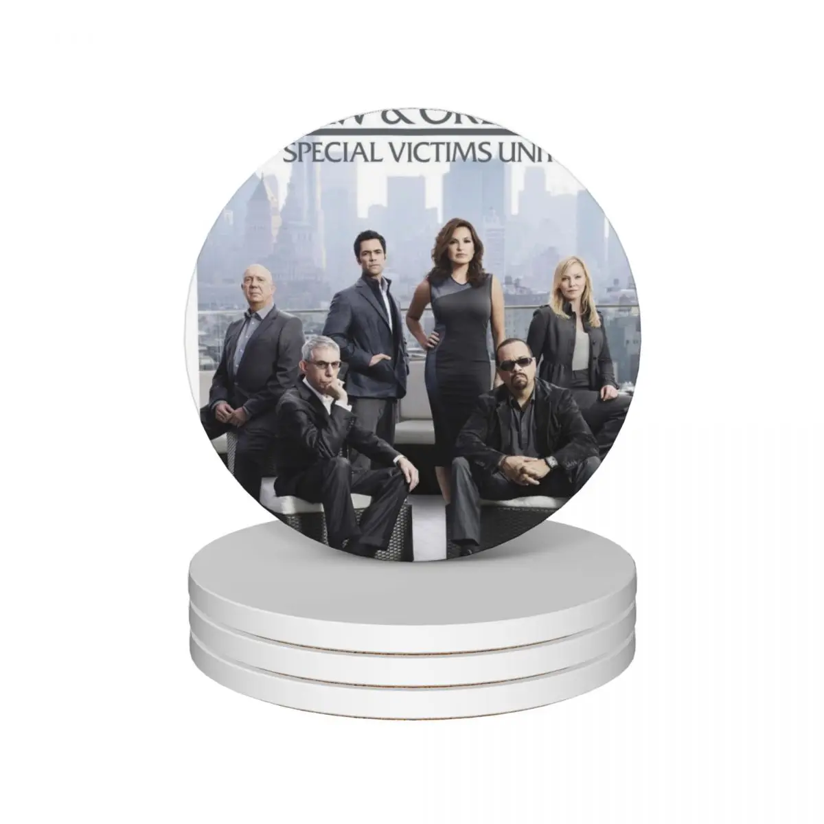 

Law & Order SVU Team Ceramic Coasters (Set of 4) personalize anti slip eat table Coasters