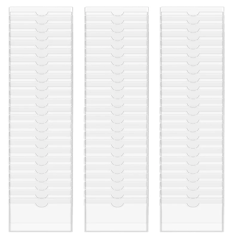 300 Pack 3.5 X 4.7 Inches Self-Adhesive Label Holder Card Pockets Label Holder Clear Plastic Library Card Holder