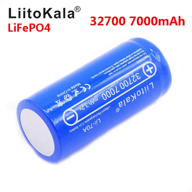 1-12PCS LiitoKala Lii-70A 3.2V 32700 6500mah 7000mAh LiFePO4 Battery 35A Continuous Discharge Maximum 55A High Power 