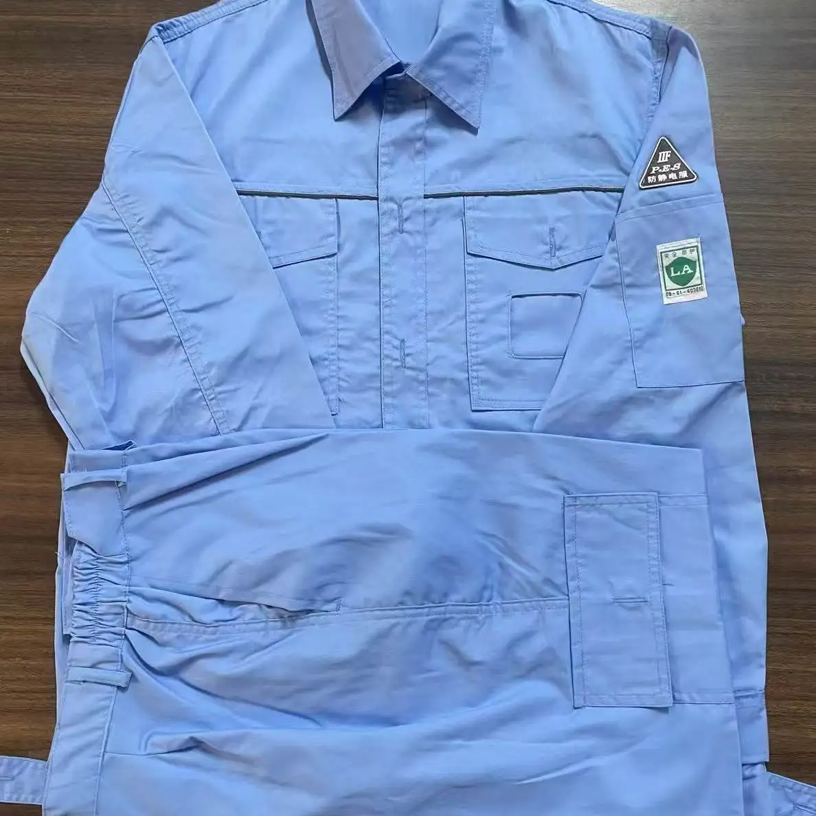 

Men's And Women's Summer Work Uniforms Thin Long Sleeve Breathable Cotton Polyester Anti-static Wear Resistant Special Lightw...