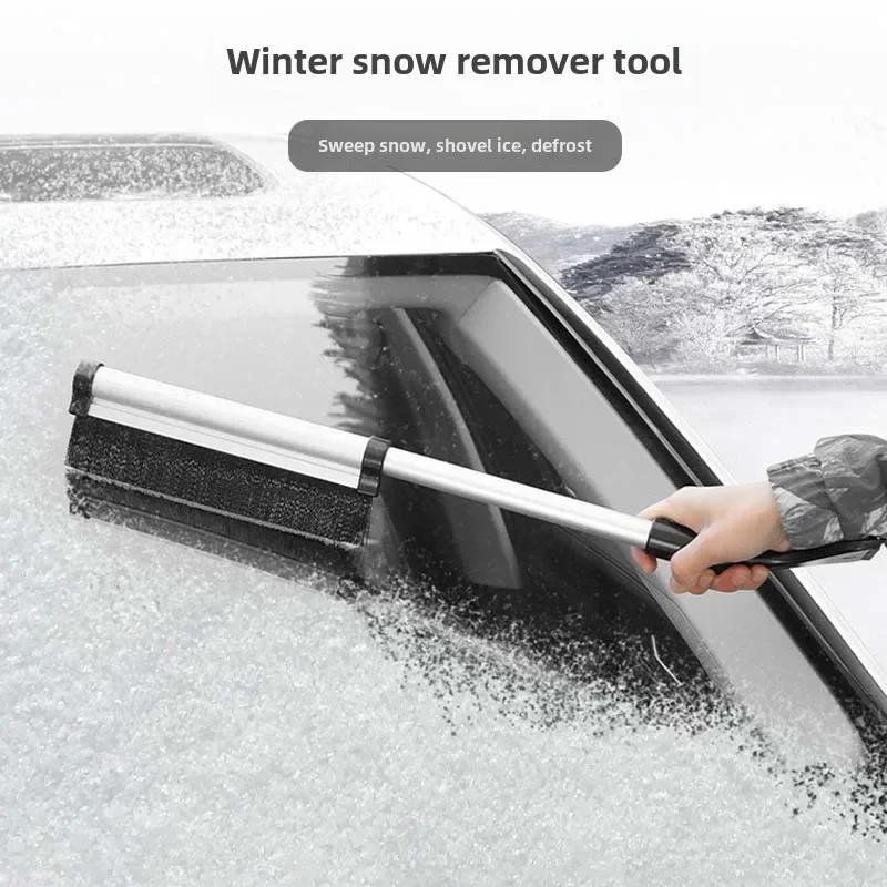 TOFAR Car Snow Brush Wiper Extendable Cleaning Tool Snow Shovel Ice Scraper Winter Auto Windshield Deicer Remover Wash Defroster