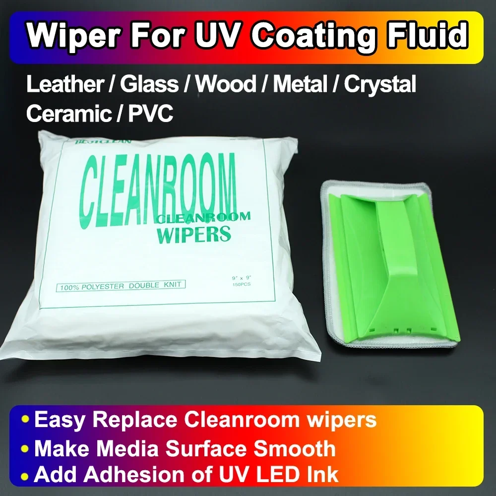 UV Led Ink Pretreatment Liquid Fluid Wiper Tool Cleanroom Cloth For Leather Glass Wood Metal Crystal Ceramic PVC UV Printing