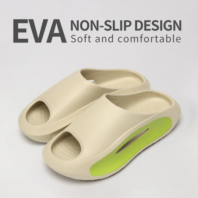 Men's EVA Summer Thong Slippers with Thick Anti-Slip Sole Comfortable Lightweight Sandals for Casual Wear