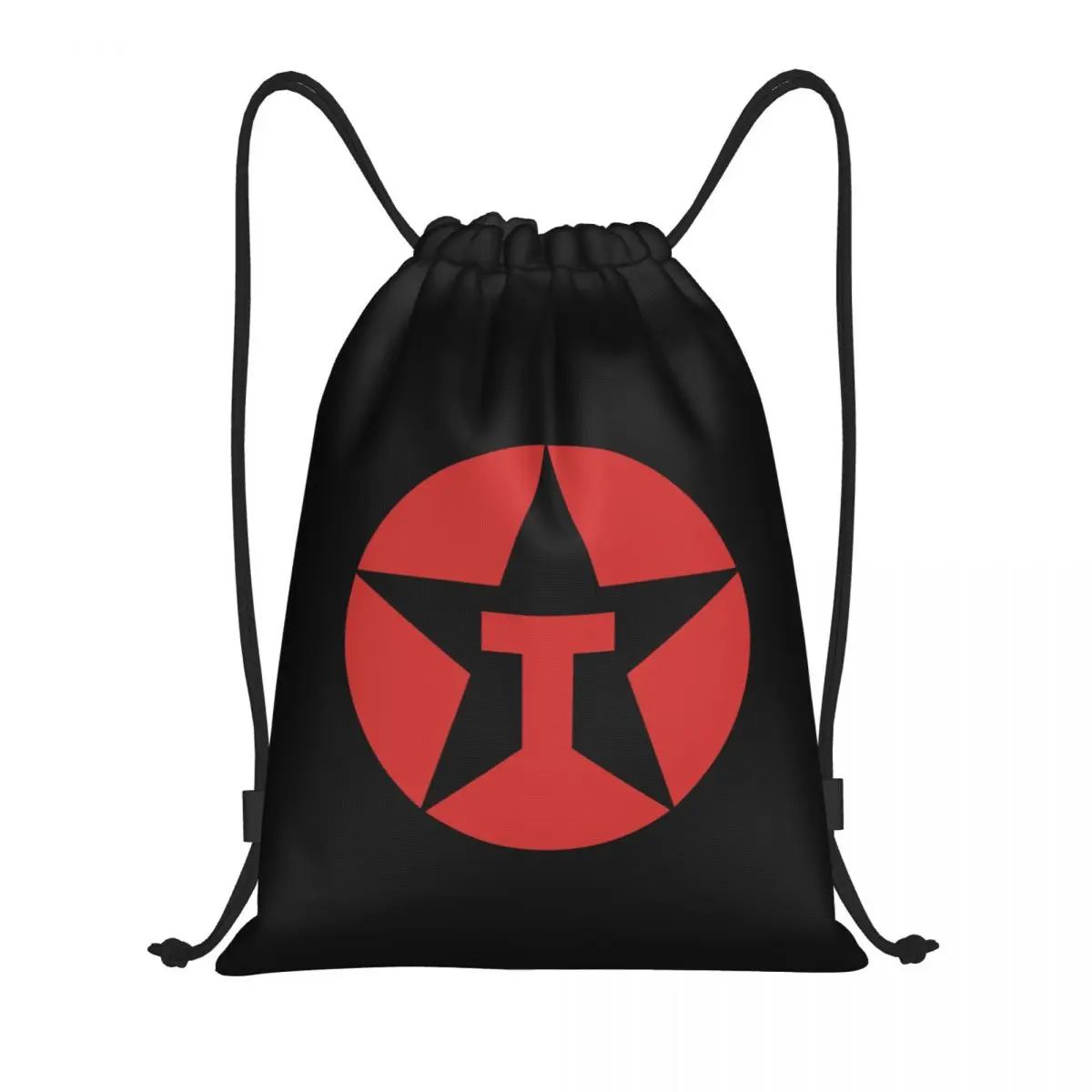 Texaco Drawstring Backpack Sports Gym Bag for Women Men Shopping Sackpack