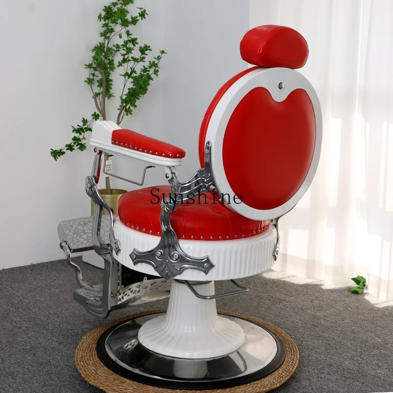 

Vintage barber shop chair reclining men's oil head chair