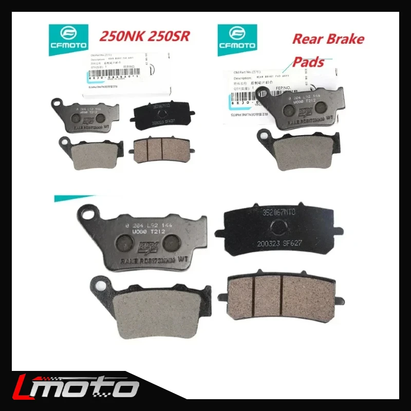 

250cc Motorcycle Brake Pads Set ABS for cf moto 250NK 250SR cfmoto Motorbike front rear Brake pad System Accessories