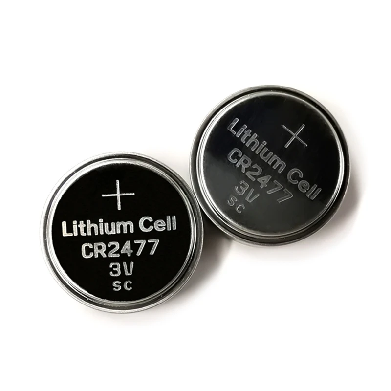 Pack of 5pc Long Lasting CR2477 Batteries 3V Button Coin Cell Batteries Reliable Power 1000mAh for DIY Small Electronics