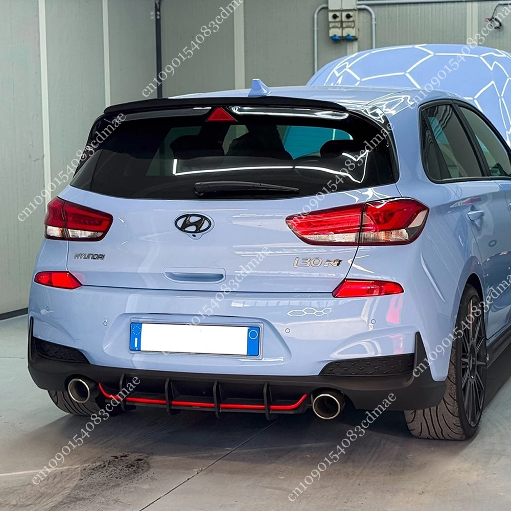 

For Hyundai i30 MK3 N Hatchback 2017-2024 Maxton Style Rear Spoiler Cap Trunk Roof Extension Wing Splitter Body Kit Tuning