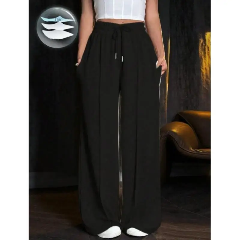 

Loose Dstring Sports Pants Z 9560 New Sle for aduation Ba-To-School Season Men's Faion Autumn Wide Leg Trousers