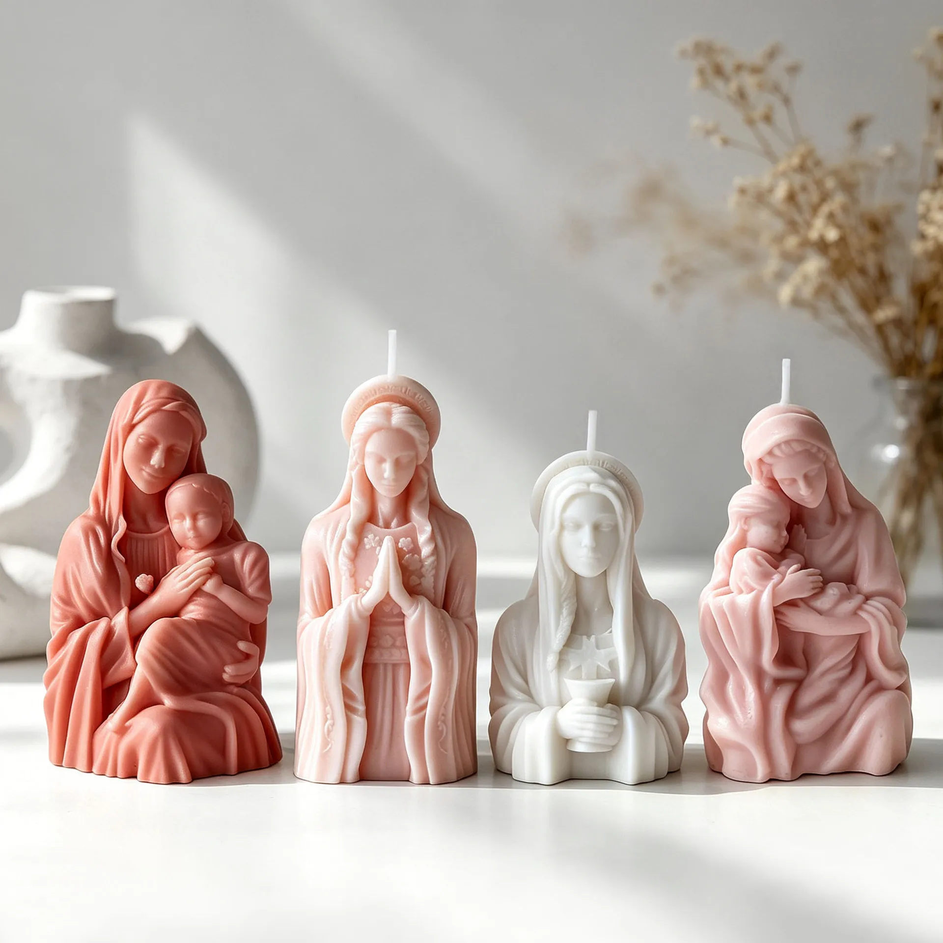 DIY Portrait Form Mother's Day Holding Child Silicone Mold Handmade Aroma Candle Mold Mother's Day Gifts Candle Making Supplies