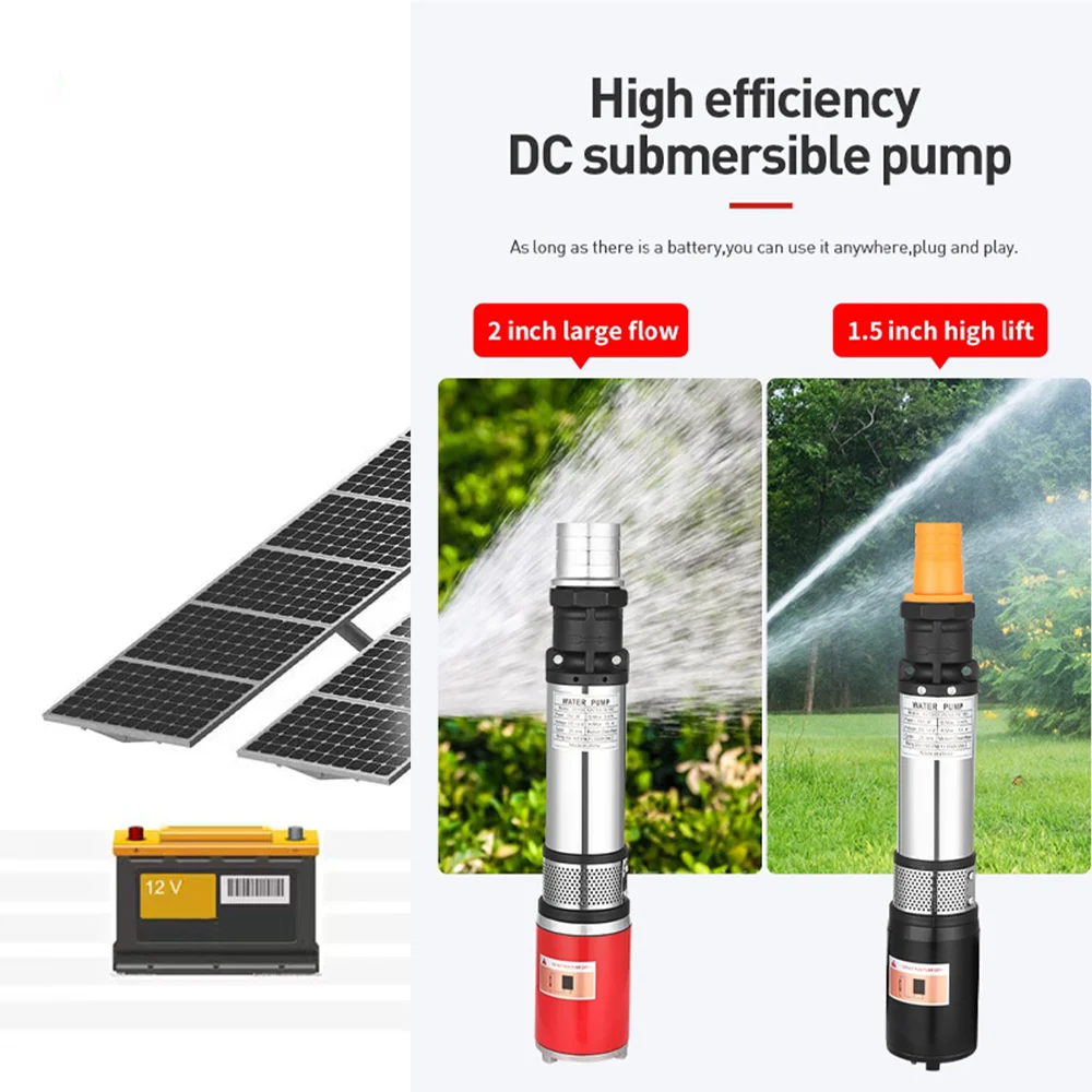 180W 220W 300W 3Inch Body Solar Submersible Pump Flow water 3Tons/Hour Garden Home Agricultural Irrigation Solar DC Water Pump