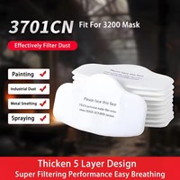 New 10/20pcs 3701 Cotton Filters For 3200 Dust Mask Respirator Painting Spraying Replaceable KN95 Dust Filter Pad Accessories