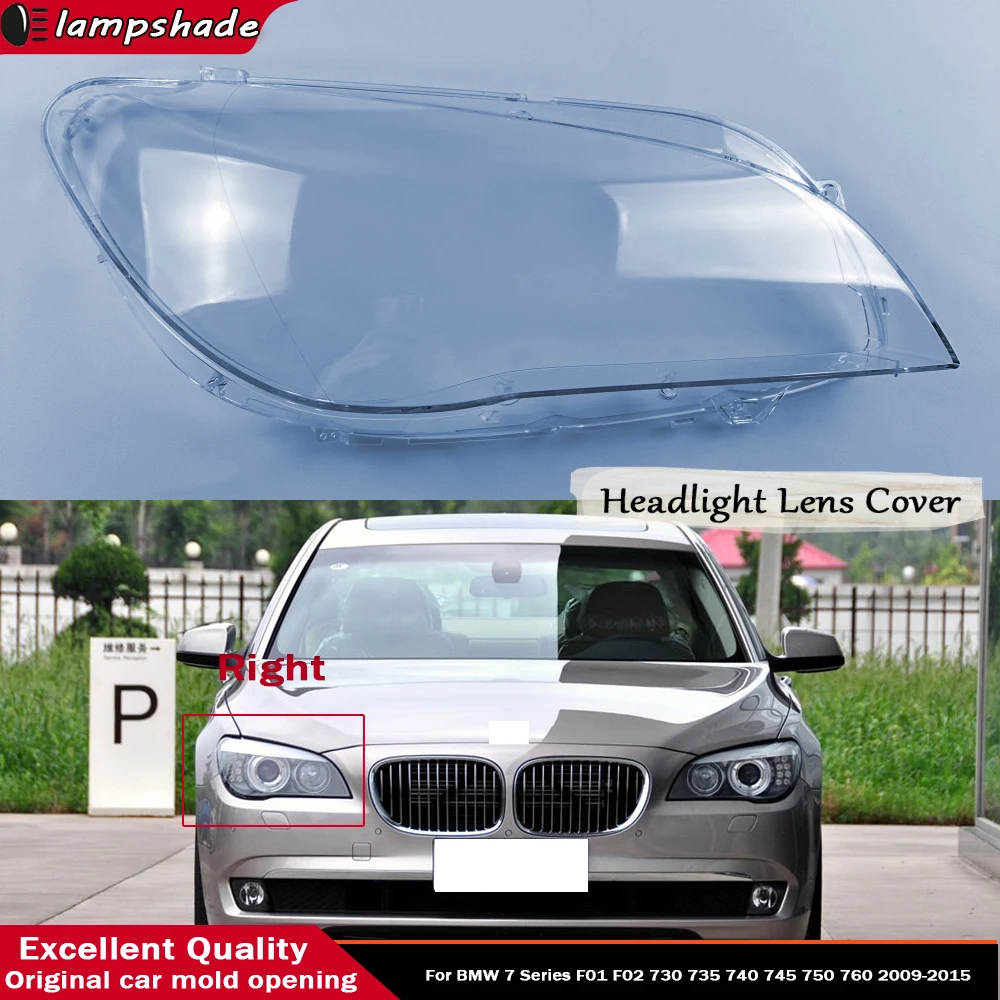 

For BMW 7 Series F01 F02 730 735 740 745 750 760 2009 - 2015 Car Headlamp Lampshade Glass Lens Case Shell Cover Car Products