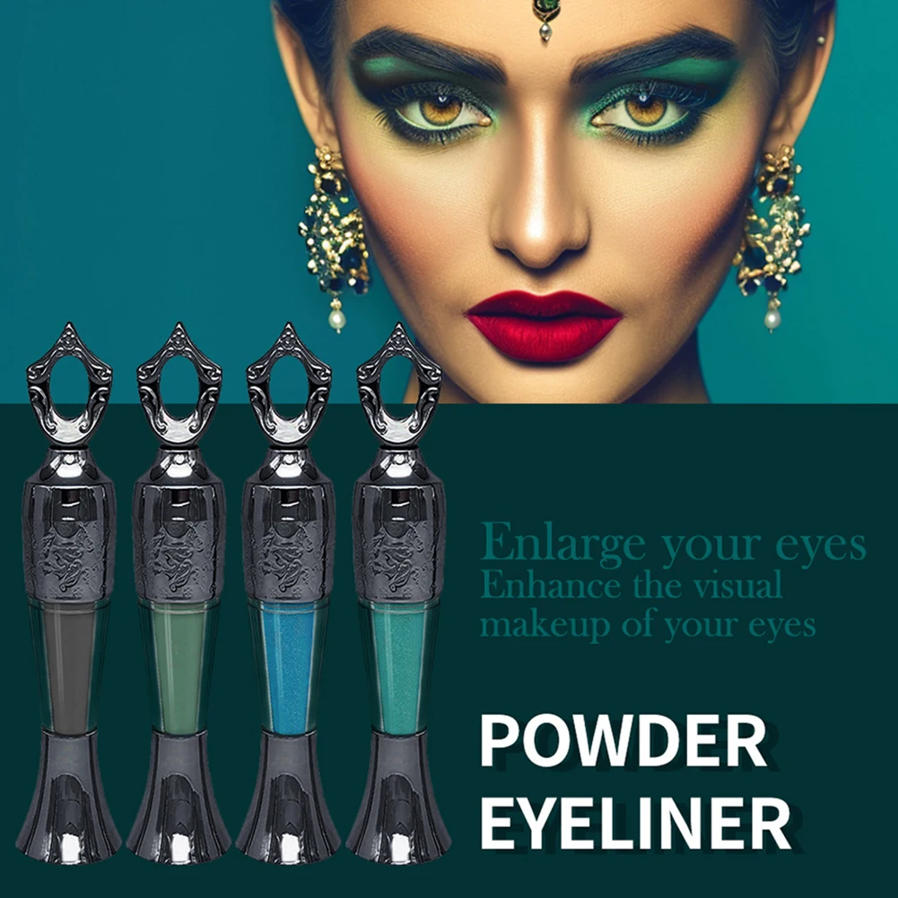 Delineador egípcio natural da moda, forma de pó artesanal, cosméticos para os olhos, à prova de manchas, efeito duradouro aumenta a cor, para maquiagem diária