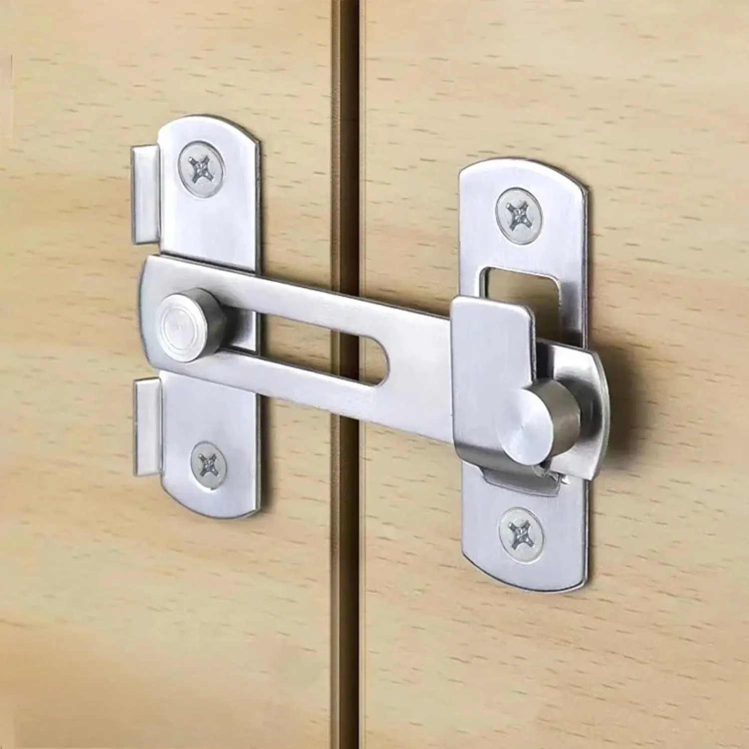 Sliding Barn Door Latch Sliding Right Angle Door Latch Door Bolt Wine Cooler Closet Window Door Latch Plug Baby Safety Latch image 2