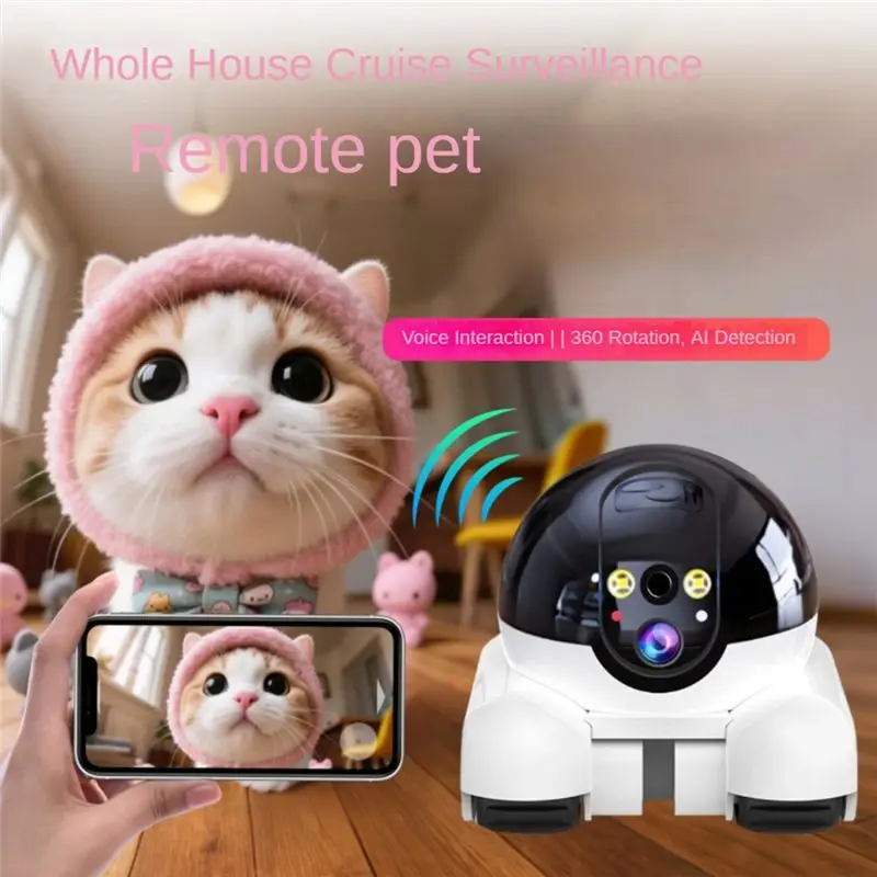 dt24-dual-lens-camera-smart-home-security-4k-ptz-robot-two-way-audio-color-night-vision-surveillance-baby-pets-monitor-eu-plug