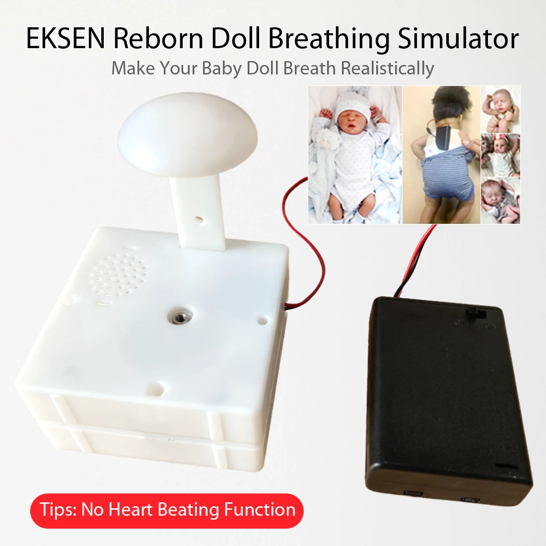 Reborn Doll Breathing Simulator Pulsing Device, Reborn Doll Accessories, Pulsing Boys Girls Newborn Lifelike Baby.