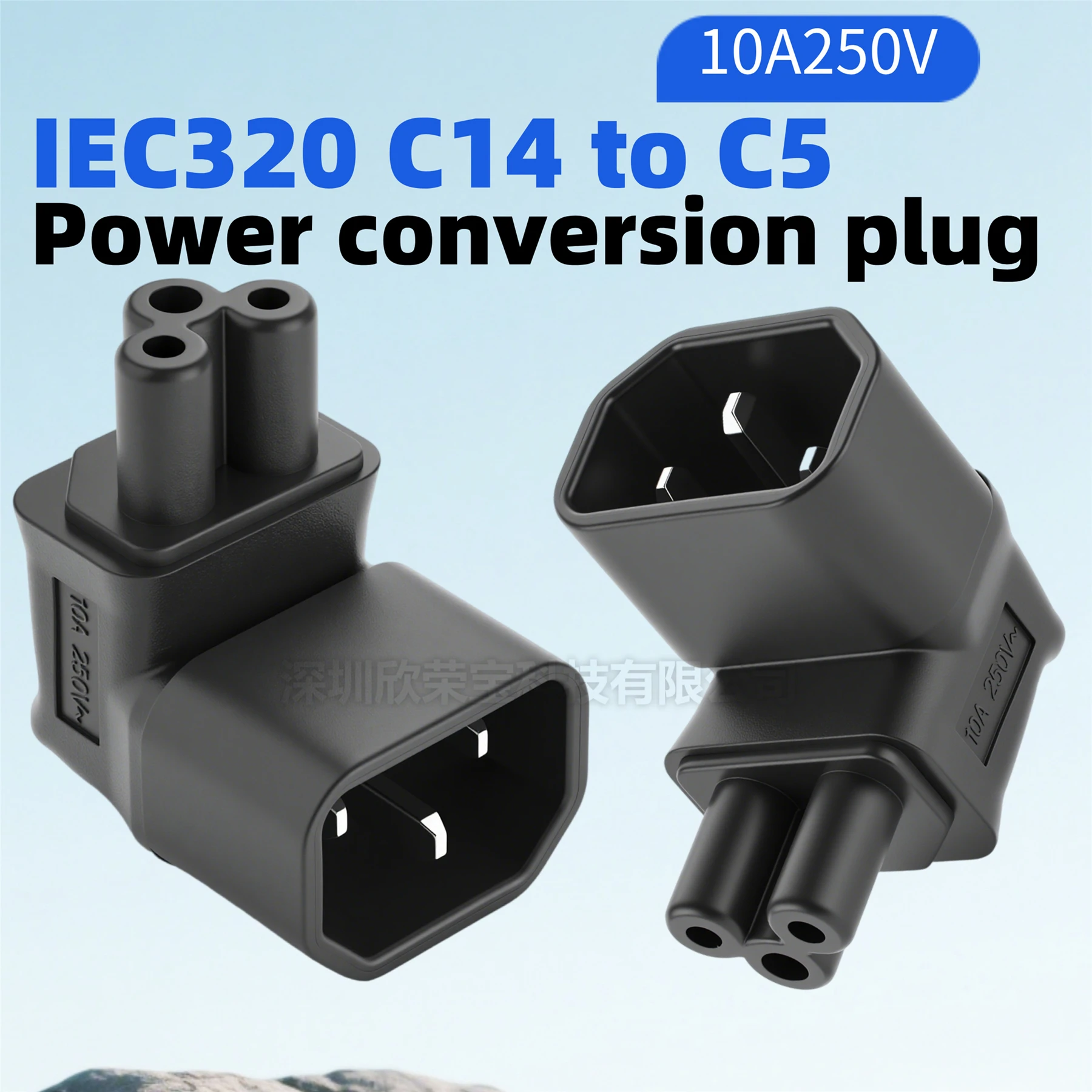 1pcs Black IEC320 C5 C7 C13 C14 to C5 C6 C7 C8 C15 Convert Connector UPS PDU Male to Female EU US Power Cord Plug Adapter Socket