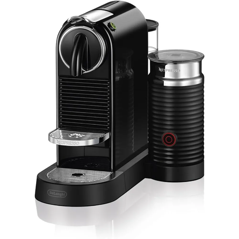 

Coffee and Espresso Machine with Milk Frother, Black, 9.3 x 14.6 x 10.9 inches