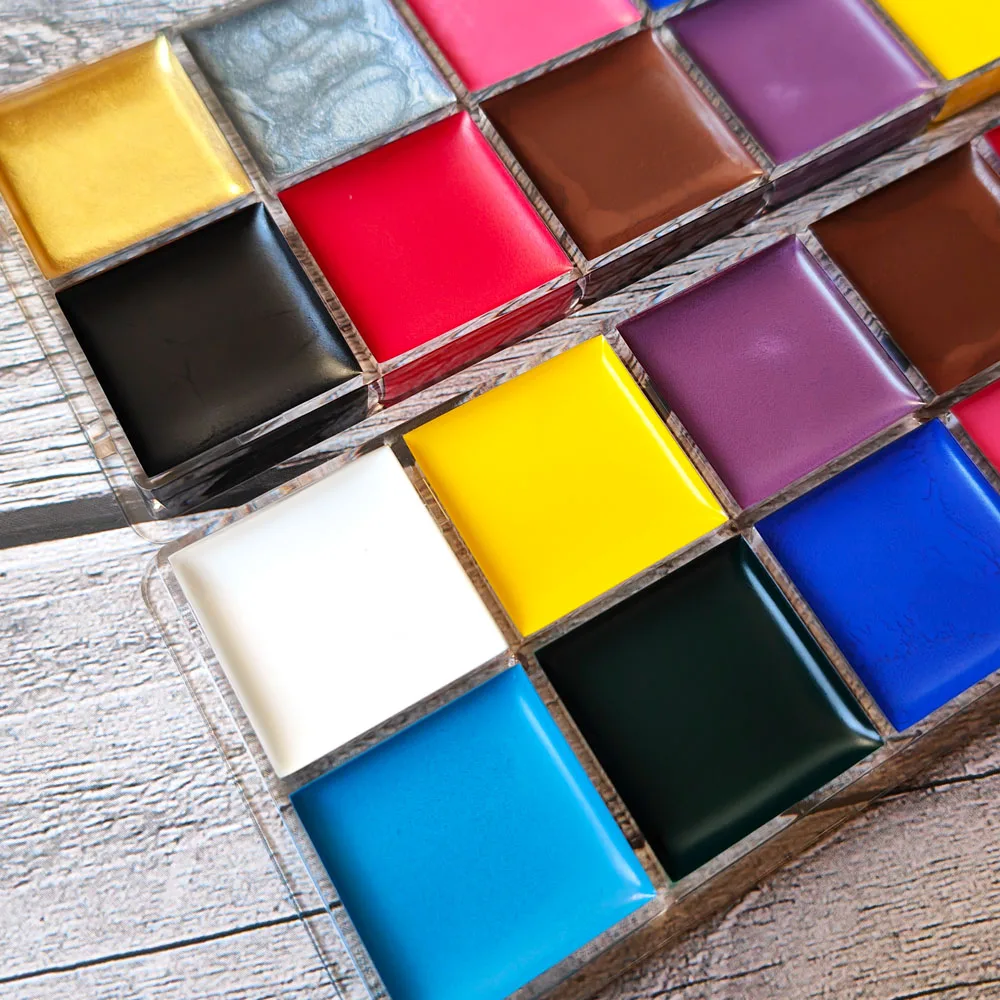 12 colori pittura a olio viso corpo vernice ad alta pigmentazione per la festa di bellezza Halloween sicuro Flash tatuaggio pittura arte cosmetici