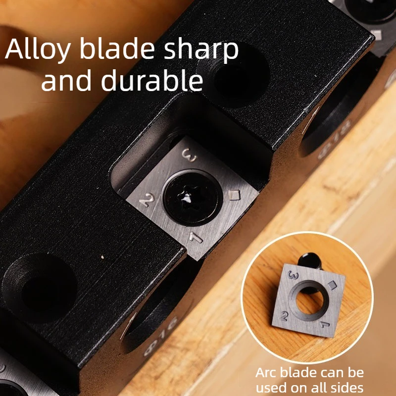 Aluminum Alloy Round Wood Tenoner Three Hole Round Bar Assist Device Small Rounds Off Planer Portable Electric Drill Rounds Tool