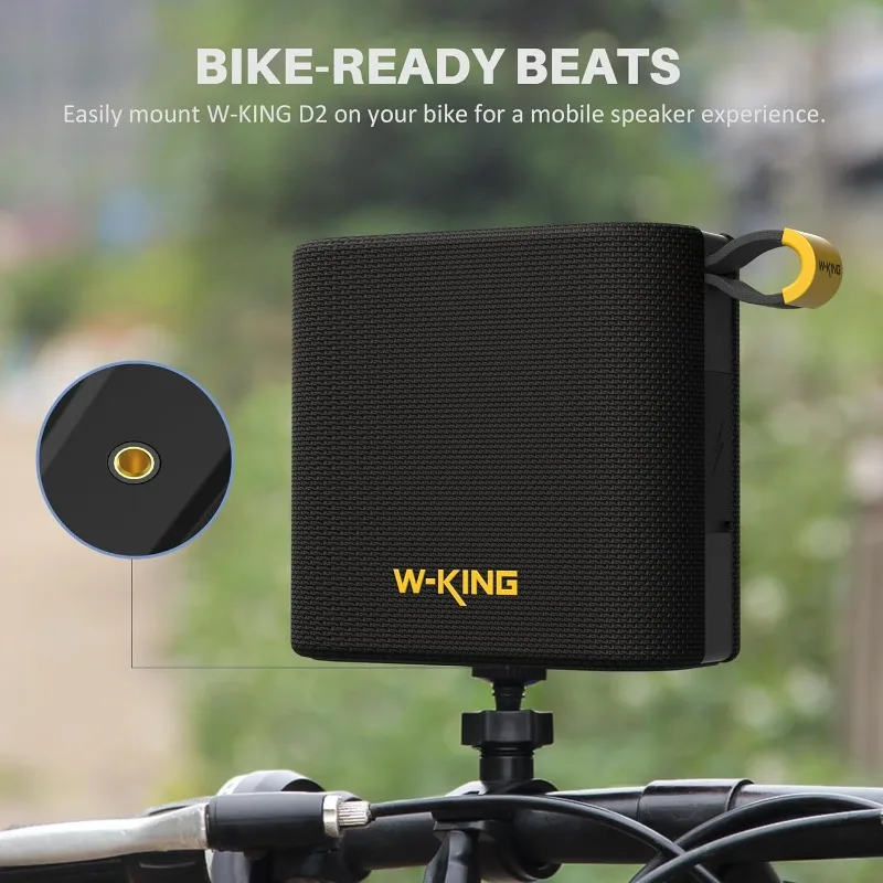 W-KING D2 Wireless Portable IP67 Waterproof Speaker High Fidelity HiFl Sound Quality Outdoor Party Smart Speakers Bluetooth 5.3