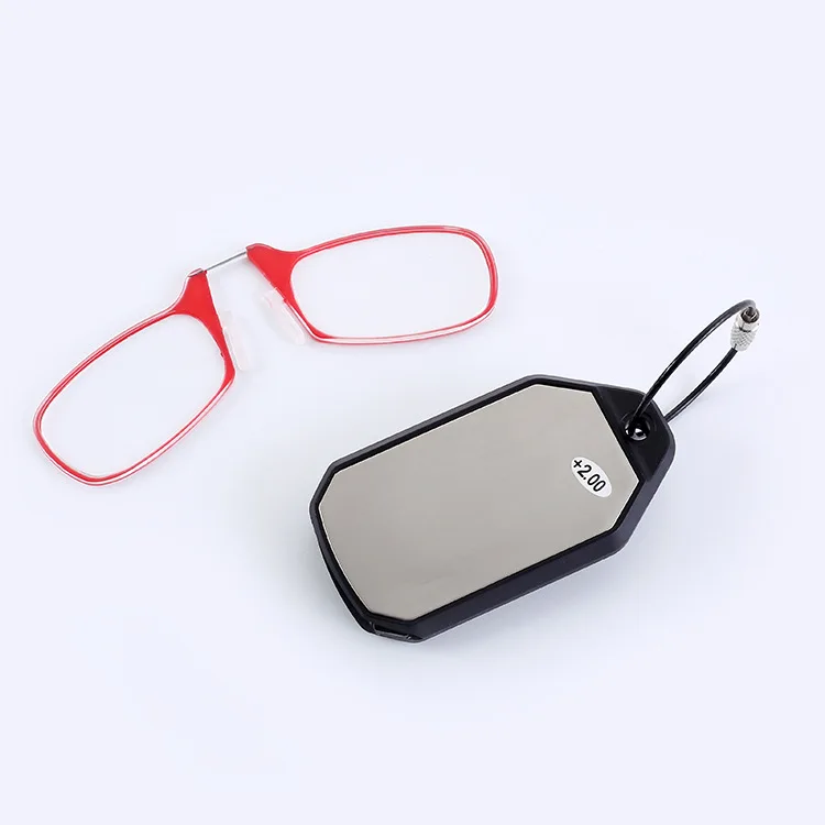 LLavero de gafas de lectura plegable sin piernas, llavero ultraligero, gafas para hombres y mujeres, Mini gafas para presbicia portátiles + 1,0 a + 3,0