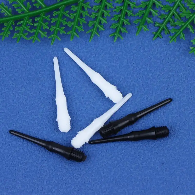 Soft Safety Dart Tips 100pcs Plastic Stubby Points with Rigid Shafts for Electronic Dart Game Night